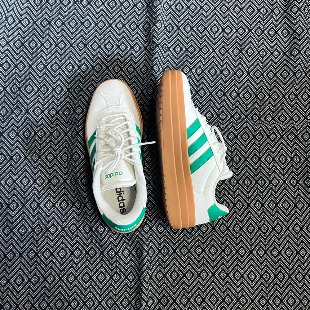 Adidas White Platform Gazelles